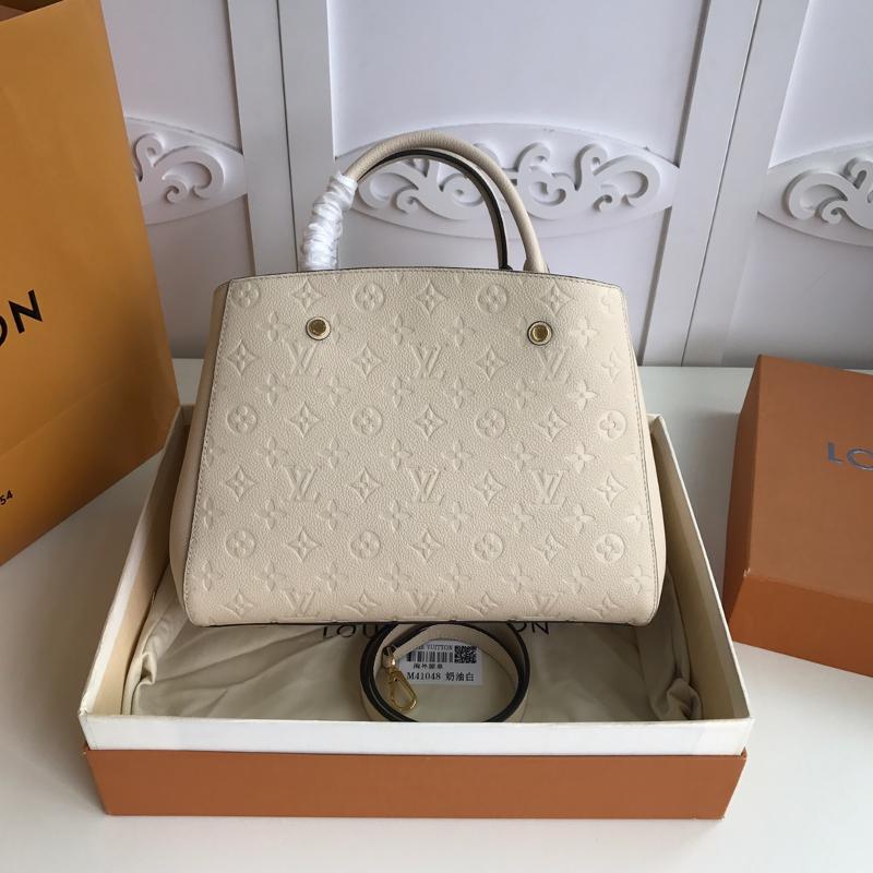 LV Handbags Tote Bags M44061 Full Skin Cream White